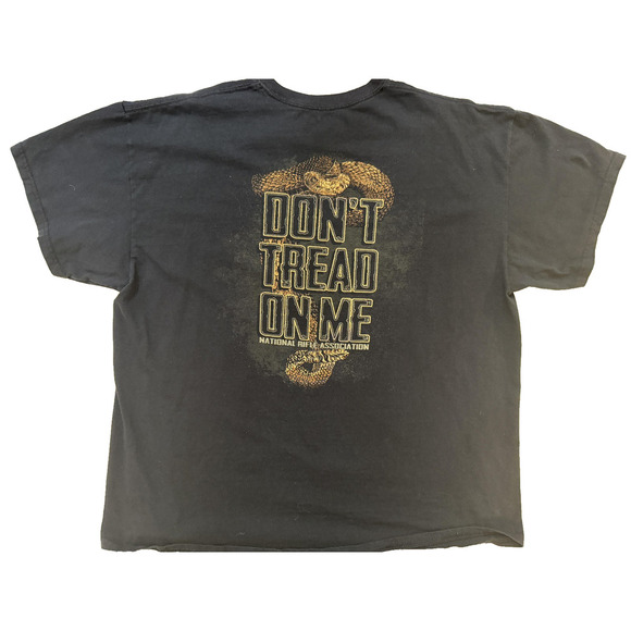 NRA Shirt Mens 2XL Black Don't Tread On Me National Rifle Assoc Back Graphic Hit - Picture 1 of 7